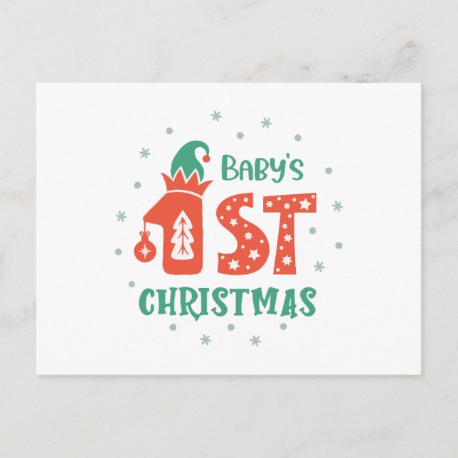 Baby's First Christmas  Postcard (Front)