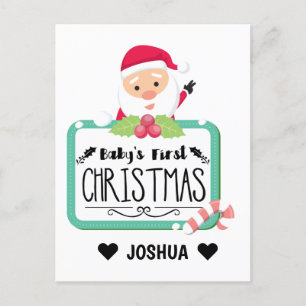 babys first Christmas Postcard