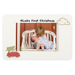 Baby's first Christmas Refrigerator Magnet Car