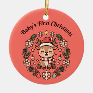 Baby's First Christmas Reindeer Ornament