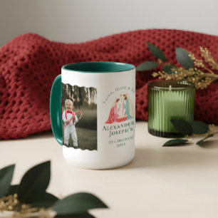 Baby's First Christmas Religious Nativity Photo  Mug