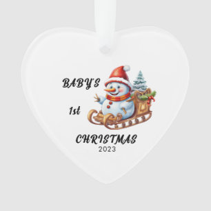 Baby's First Christmas Snowman Acrylic Ornament