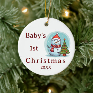 Baby's First Christmas Snowman Ornament