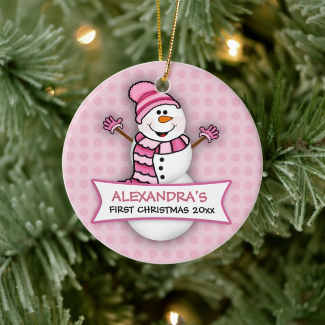 Baby's First Christmas Snowman Ornament (Tree)