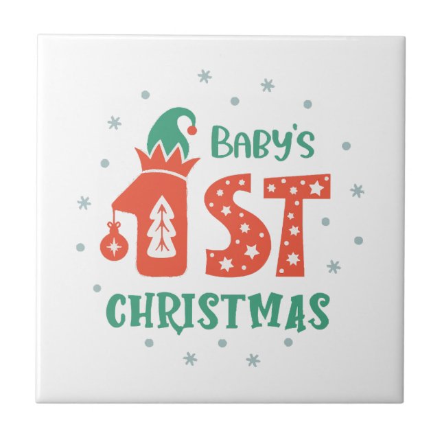 Baby's First Christmas  Tile (Front)