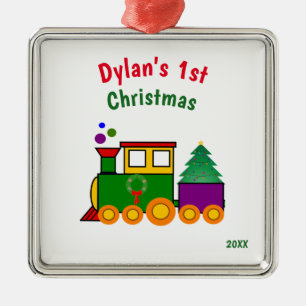 Baby's First Christmas Train Ornament