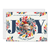 Baby's First Christmas Tricolor JOY wreath 2