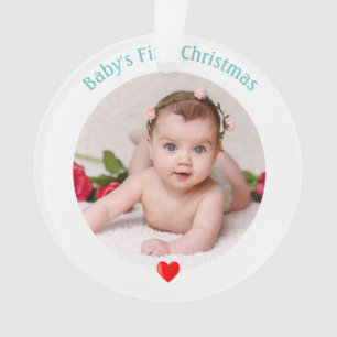 Baby's First Christmas with Custom Photo Ornament