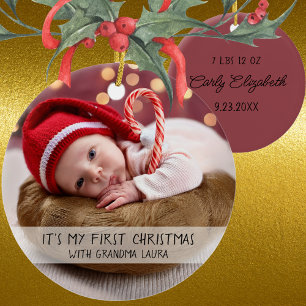 Baby's first Christmas with Grandma Ceramic Tree Decoration