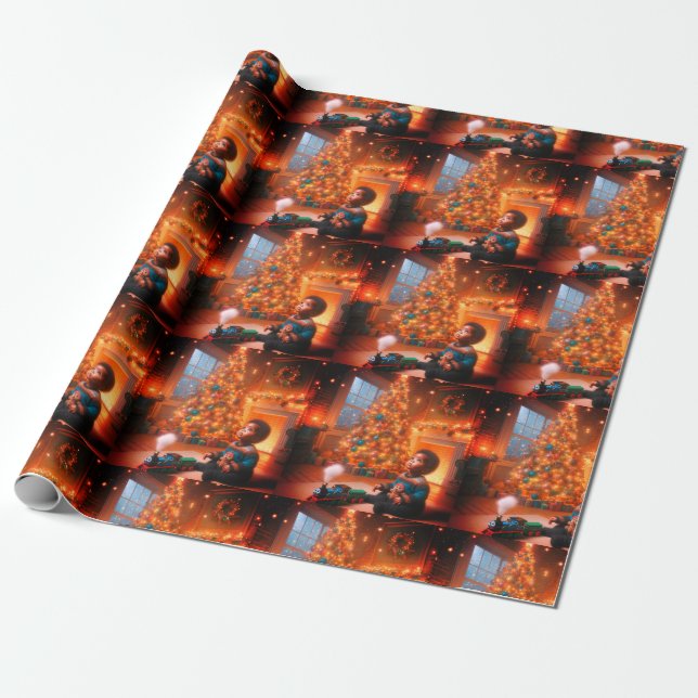Baby's First Christmas Wrapping Paper (Unrolled)