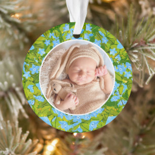 Baby's First Christmas Wrath Modern Elegant Ornament