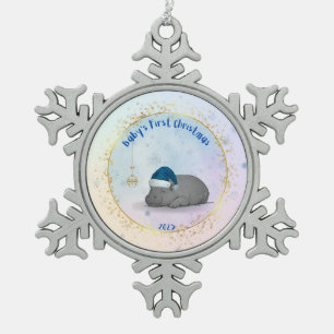 Baby's First ChristmPygmy Hippo Christmas Ornament