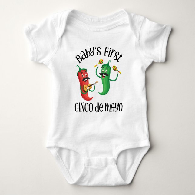 Baby's First Cinco de Mayo Baby Bodysuit (Front)