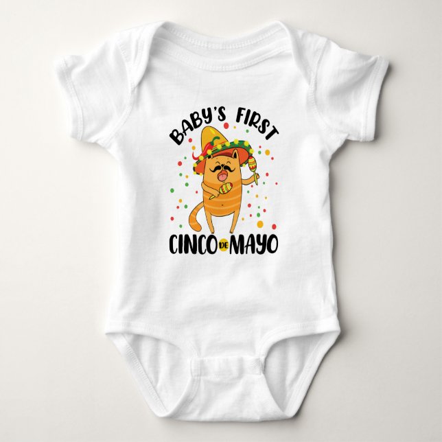 Baby's First Cinco de Mayo Baby Bodysuit (Front)