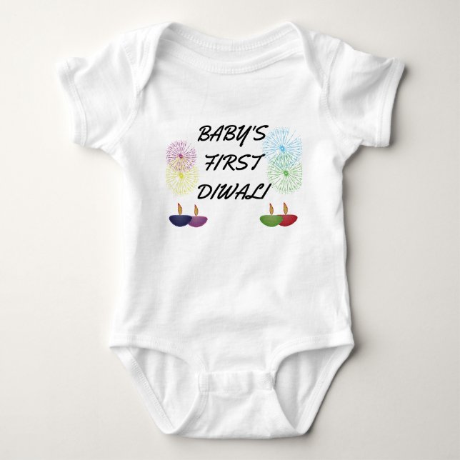 BABY'S FIRST DIWALI BABY BODYSUIT (Front)
