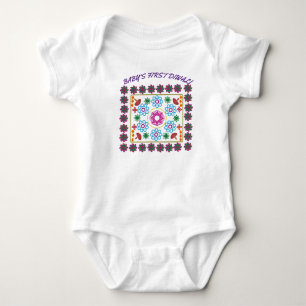 BABY'S FIRST DIWALI RANGOLI BABY BODYSUIT