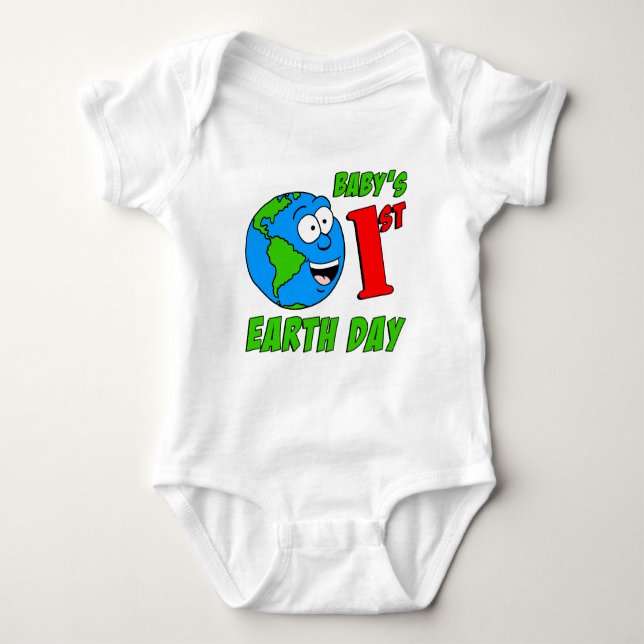 Baby's First Earth Day Baby Bodysuit (Front)