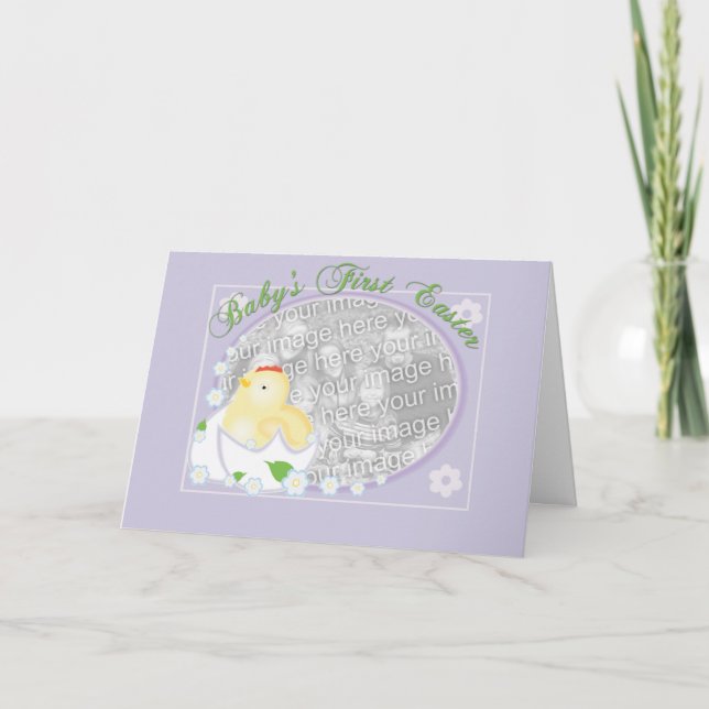 Baby's First Easter Chick Holiday Card (Front)