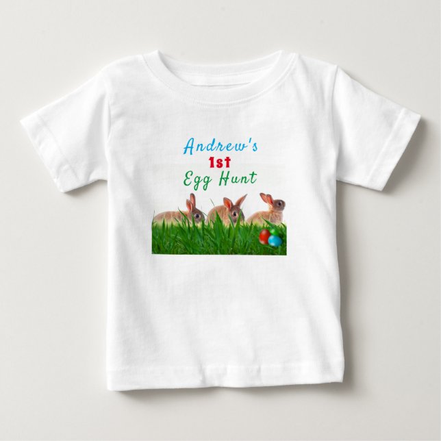 Baby's First Easter Egg Hunt Baby T-Shirt (Front)