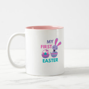 Babys First Easter Funny Rabbit Coffee Mug