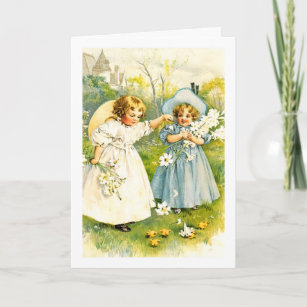 Baby's First Easter. Vintage Babies Greeting Card