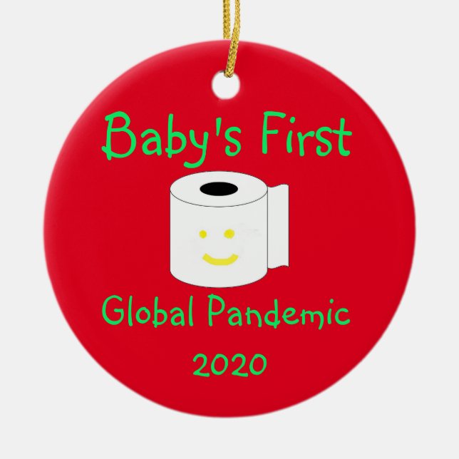 Baby's First Global Pandemic Ceramic Tree Decoration (Front)