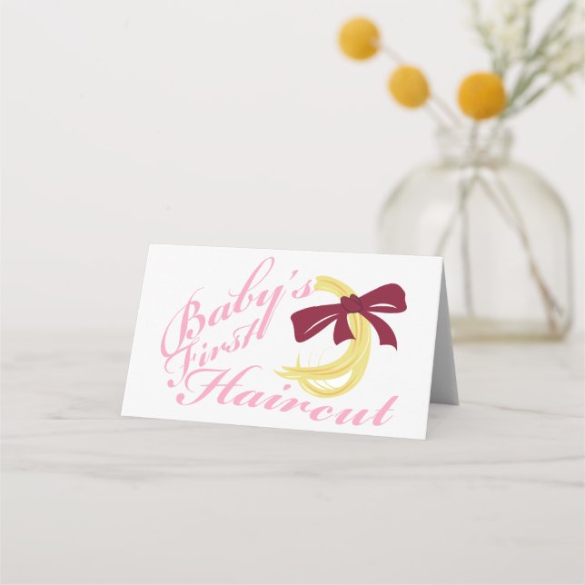 Baby's First Haircut Place Card (Front)