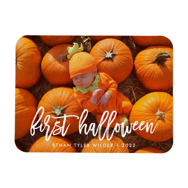 Baby's First Halloween Photo Magnet (Horizontal)