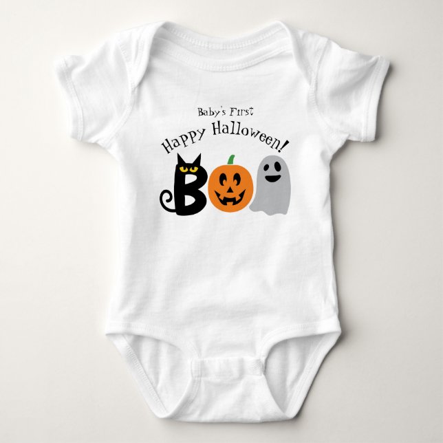 Baby's First Happy Halloween Bodysuit (Front)