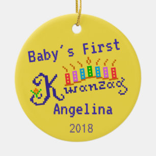 Baby's First Kwanzaa Ceramic Tree Decoration