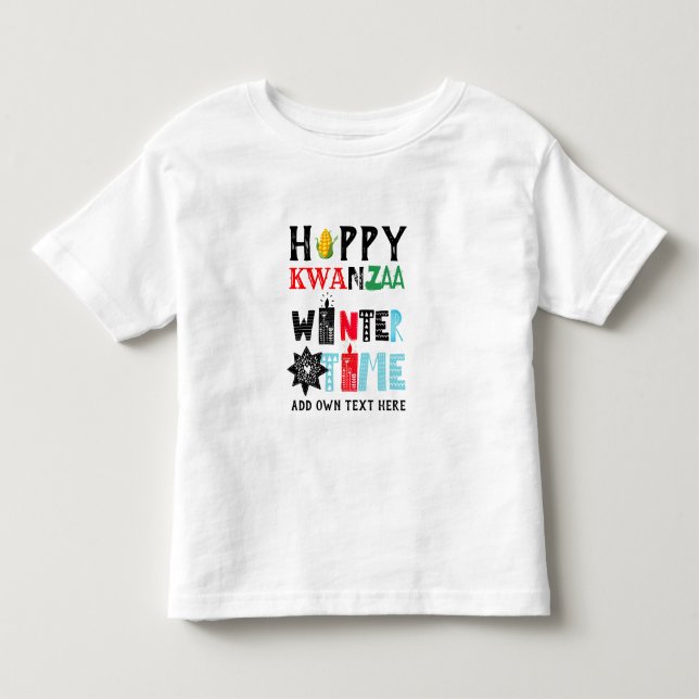 Babys First KWANZAA Tshirt Add Name to Personalise (Front)