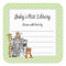Baby's First  Library bookplate, bring a book