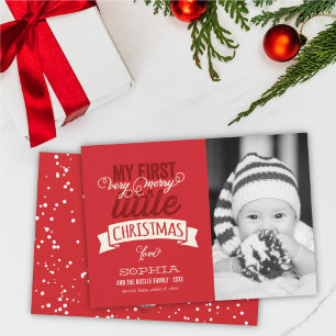 Baby's First Merry Little Christmas Photo Card