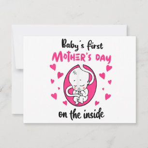 Baby's First Mother's Day On The Inside Holiday Card