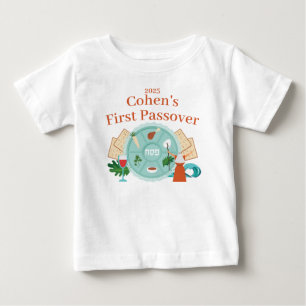 Baby's First Passover Boy Name Year Baby T-Shirt
