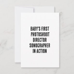 Baby's first photoshoot director – Sonographer  Thank You Card