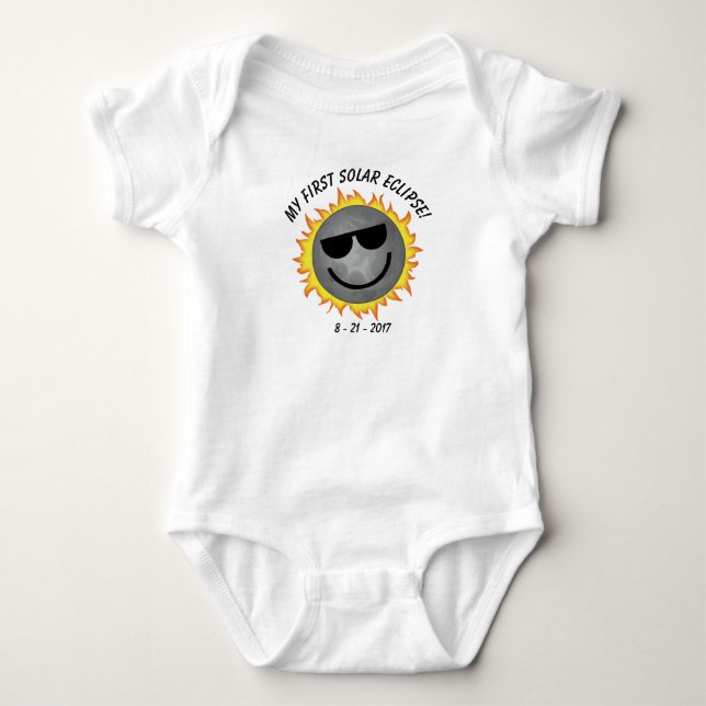 Baby's First Solar Eclipse Outfit Baby Bodysuit (Front)