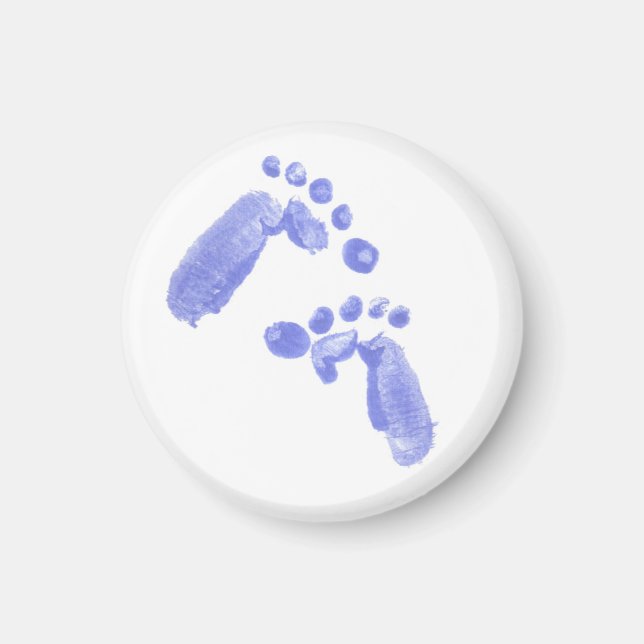 Baby's First Steps in Water Baby Feet Footprints   Magnet (Front)