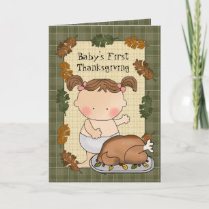 Baby's First Thanksgiving greeting card