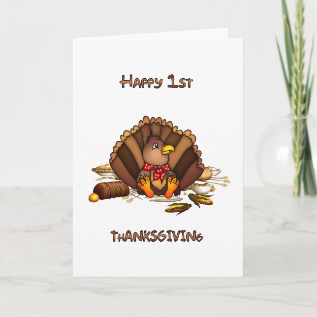 Baby's First Thanksgiving Greeting Card (Front)