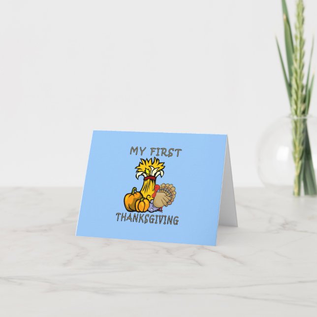 Baby's First Thanksgiving Holiday Card (Front)