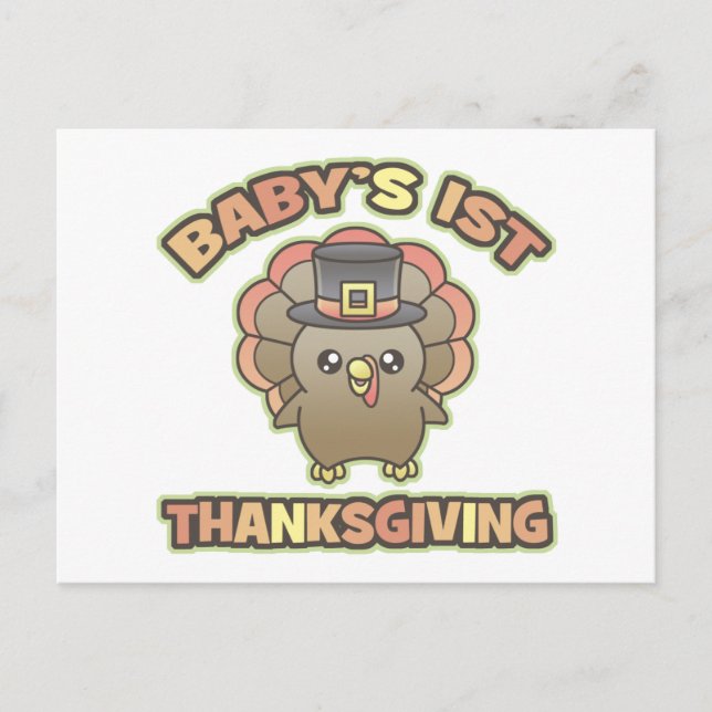 Baby's First Thanksgiving postcard (Front)