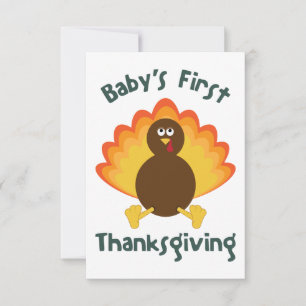 Babys First Thanksgiving Thank You Card