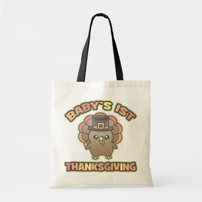 Baby's First Thanksgiving Tote Bag (Front)
