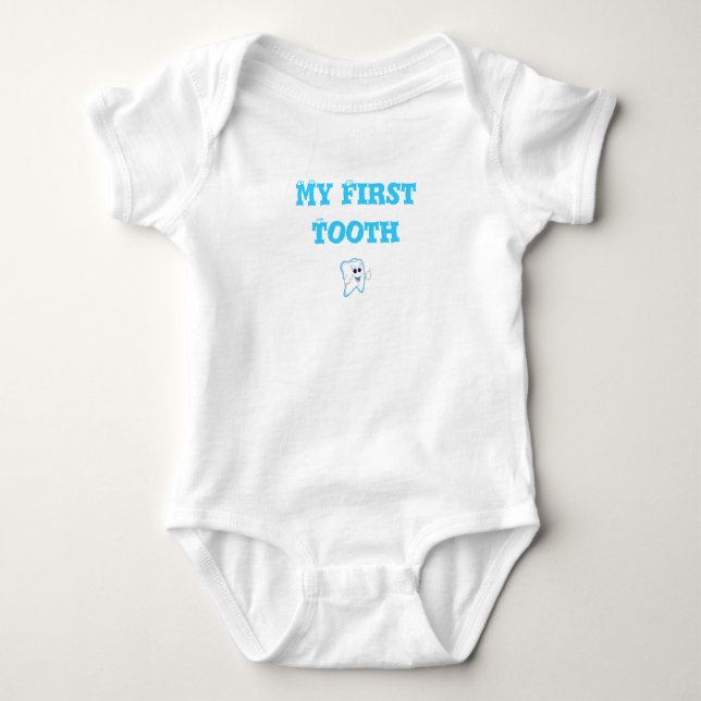 Baby's First Tooth Baby Bodysuit (Front)