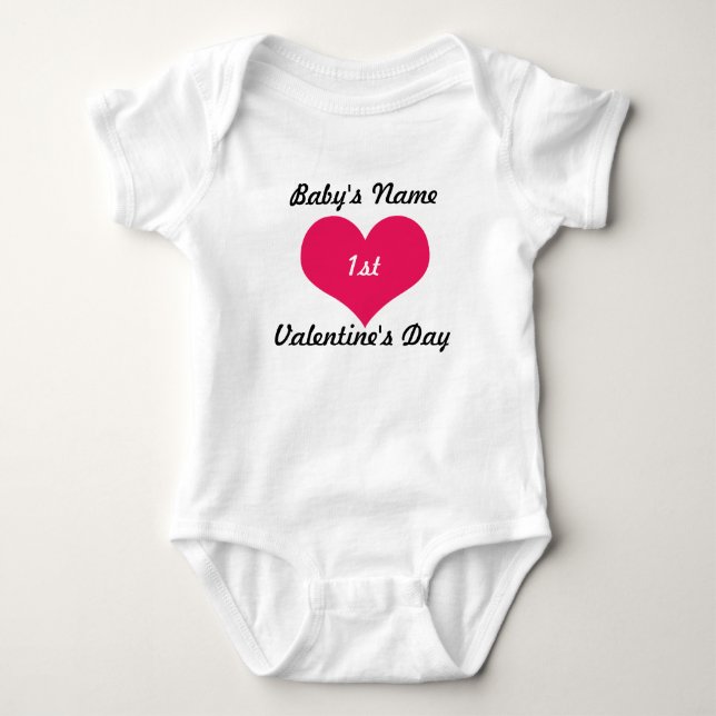 Baby's First Valentines Day Bodysuit (Front)