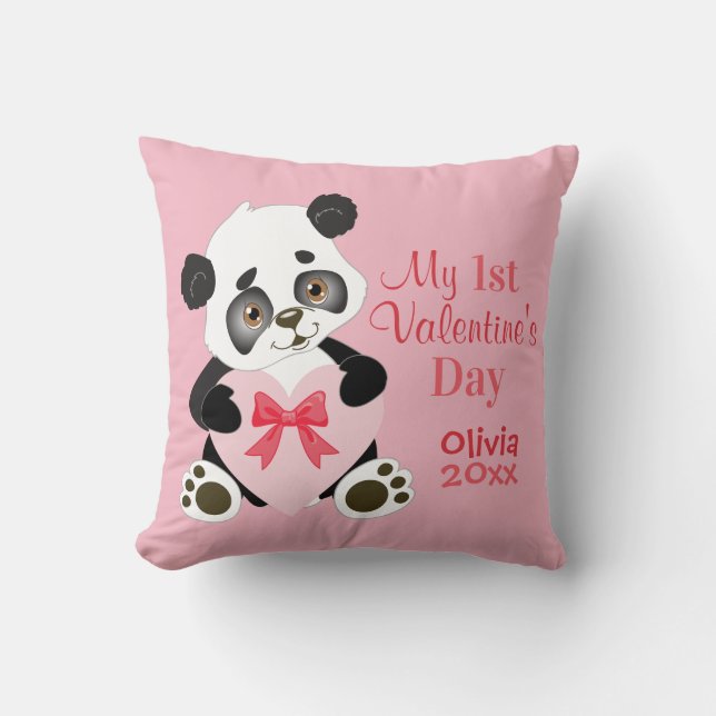 Baby's First Valentine's Day Cushion (Front)