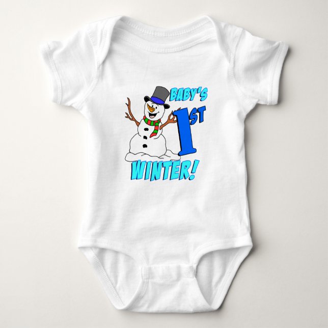 Baby's First Winter Baby Bodysuit (Front)