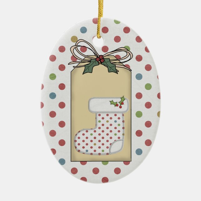 Baby's First Xmas Gift Tag Ornament (Front)