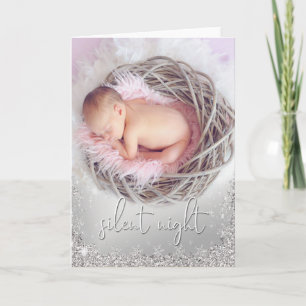 Baby's First Xmas Silent Night - YOUR BABY'S PHOTO Card
